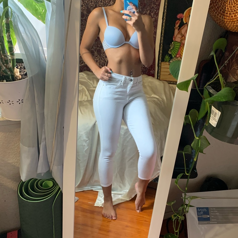 TOPSHOP Jamie white jeans